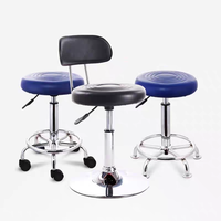 Best-seller Tabouret de bar en cuir Chaise de bar ronde avec dossier Chaise de bar en cuir PU