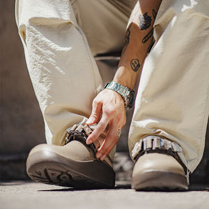 <span class=keywords><strong>Sandali</strong></span> da uomo Maden uomo pantofole da esterno puntale <span class=keywords><strong>sandali</strong></span> con cinturino regolabile con plateau zoccoli da spiaggia estate RTS 2025 di tendenza - Product Image 5