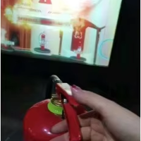 Exposition interactive murale de projection à télécommande pour jeu de formation VR 3D sur l'extinction d'incendies et la lutte contre les incendies