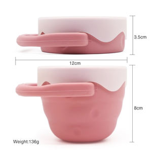 Hot Sale Food Grade Collapsible Silicone Baby Children Snack <b>Cup</b> With Transparent <b>Cover</b> Handle - Product Image 6