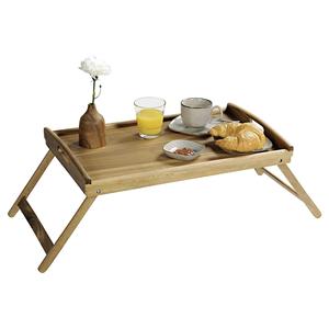 KESPER Serving And Bed <b>Tray</b> Acacia FSC Wood Folding Breakfast <b>Table</b> For In Bed Use - Product Image 1