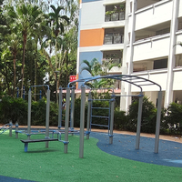 Barres parallèles en acier extérieur pour l'équipement d'entraînement et de gymnastique de rue de parc