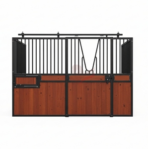 뜨거운 판매 휴대용 말 안정 패널 승마 시설을 위한 안전 내구성 조립식 말 대피소 나무 대나무 WPC PE - Product Image 6