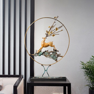 Adorno de Cobre con Forma de Ciervo, Decoración Redonda de Feng Shui para Sala de Estar, Regalo de Año Nuevo Chino, de Copper Art Workshop - Product Image 2