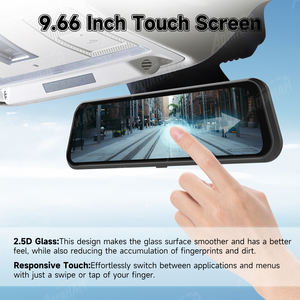 Видеорегистратор ADINKAM V25Pro, 9,66 дюймов, IPS экран, резервное зеркало, видеорегистратор, двойной 4 К + 1080P, GPS, Wi-Fi, ночное видение, передний задний видеорегистратор - Product Image 3