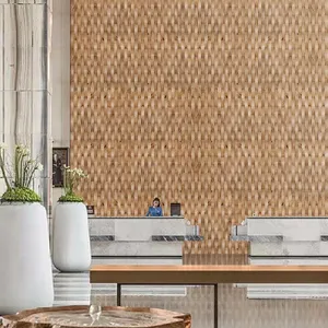Style nord-américain lumière luxe en bois massif <span class=keywords><strong>mosaïque</strong></span> <span class=keywords><strong>papier</strong></span> <span class=keywords><strong>peint</strong></span> nouveau fond chinois décoration murale pour salle de bain chambre noir - Product Image 4