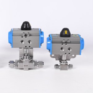 Vanne à boisseau sphérique à montage sur panneau 6000 psi en acier inoxydable 316, vanne d'instrumentation métrique 6 mm 8 mm 10 mm à double ferrule avec siège PEEK, vanne de régulation de gaz GNC - Product Image 2