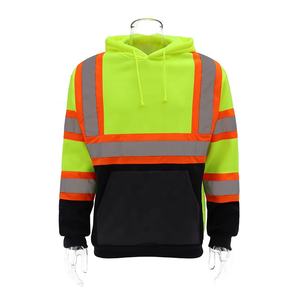 JESSUBOND haute visibilité ANSI réfléchissant sécurité au travail à manches longues à capuche couleur bloquée <span class=keywords><strong>veste</strong></span> vêtements de sécurité réfléchissants - Product Image 3