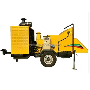 Xinshuo Diesel Engine and Mobile Forestry Branch logs wood chopper machine wood Chip Crusher manufacture Wood chipper shredder