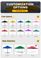 Tenda Sukkah Dua Warna 3x3m Putih Biru Dongker, Rangka Baja, Perlengkapan Sukkah, Tempat Berteduh untuk Pertemuan Komunitas