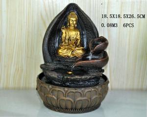 Résine Intérieur Table Fengshui Petit <span class=keywords><strong>Bouddha</strong></span> Zen Cascade Fontaines D'eau - Product Image 5