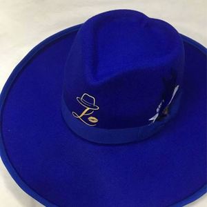 Custom Print Logo High Quality Heart Shape Wide Brim Fedora <b>Hat</b> <b>for</b> Women Fashion Dress Outdoor Party Fedora <b>Hat</b> with Feather - Product Image 2