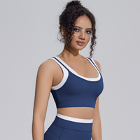 OEM/ODM Lichtgewicht Ademend Yoga Sportbeha voor Vrouwen, Zachte Gevoerde Hoge Ondersteuning Gym Fitness Yoga Beha