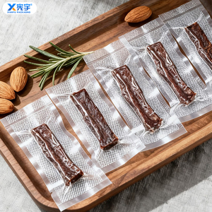 Sacs sous vide transparents en maille PA en gros, sacs d'emballage réutilisables en plastique gaufré pour saucisses, fromages, fruits, légumes, sandwichs - Product Image 6