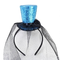 Serre-tête décoratif en résine plastique fait main à sequins pour carnaval 2026, idéal pour fêtes, costumes, spectacles d'enfants et mariages