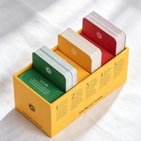 Jeu de cartes d'affirmation colorées personnalisées par le fabricant, cartes en carton imprimées en offset avec motifs personnalisés pour jeu thérapeutique