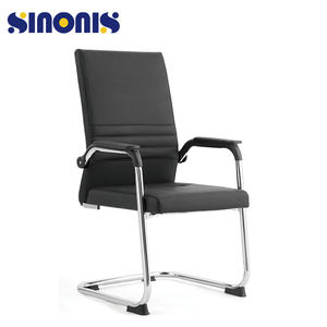 Chaise de conférence en cuir Sinonis, mobilier de bureau, chaise de visiteur exécutive en cuir, chaises d'invitées de bureau - Product Image 5