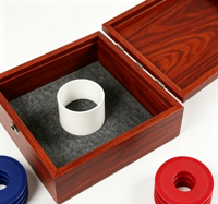 Boîte à lancer en bois pour jeu de lancer de rondelles - Légère et portable pour une utilisation en intérieur/extérieur