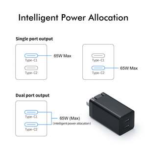 65W voyage Type C PD3.0 charge rapide téléphone <span class=keywords><strong>portable</strong></span> pour Anker <span class=keywords><strong>ASUS</strong></span> <span class=keywords><strong>Portable</strong></span> mur GaN <span class=keywords><strong>chargeur</strong></span> de <span class=keywords><strong>batterie</strong></span> adaptateur secteur - Product Image 6