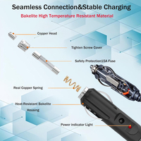 Cargador de Coche Tipo-C DC de Alta Calidad Utech, Cable de Alimentación Universal de PVC de 5.5x2.1mm a Conector de Carga para Coche, Compatible con Starlink Mini