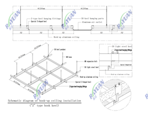 Tiels de techo de aluminio y metal perforado para decoración interior impermeable Premium para Hotel Hospital - Product Image 4