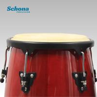 Ensemble de tambours congas latins 10 et 11 pouces avec support, corps en bois massif, peau de vache naturelle, tambour à main pour performance sur scène ou en bar