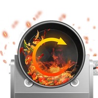 Machine de cuisson automatique électrique au gaz pour riz frit Wok avec évier Cuisine Restaurant Pot rotatif Robot cuiseur