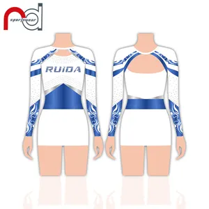 Tùy Chỉnh Cô Gái Xinh Đẹp Cổ Vũ Nhảy Múa Mặc Với Váy Và Quần Short Căng Thi Đấu Cheerleading Đồng Phục