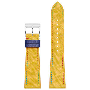 Cinturini per orologi in pelle di capra <span class=keywords><strong>Saffiano</strong></span> francese sostituzione marrone per orologi Apple e orologi generali - Product Image 3