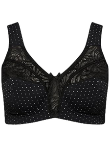 Sujetador Cómodo Ulla Popken para Mujer, Talla Grande, Encaje, Sin Varillas, Negro 95D 830454100-95D, Cierre Trasero - Product Image 5