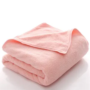高品质70x140纯色珊瑚绒快干浴巾家用超细纤维面料