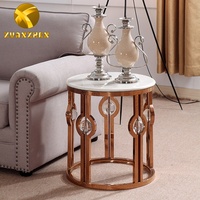 Meubles de maison, ensembles de salon, tables basses en marbre, tables d'appoint en métal, table d'appoint moderne pour hôtel