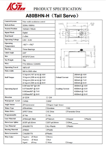 A80BHN-H 25T Engranajes Metálicos Estándar de Alta Calidad con Carcasa de Aluminio, Digital Sin Escobillas - Product Image 3
