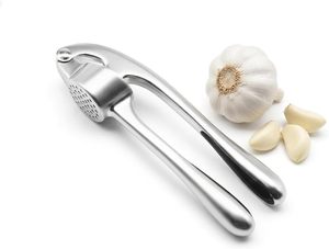 Prensa de Ajo de Aleación de Zinc y Acero Inoxidable, Utensilio de Cocina Premium y Sostenible para Picar Ajo, Frutas y Verduras - Product Image 1