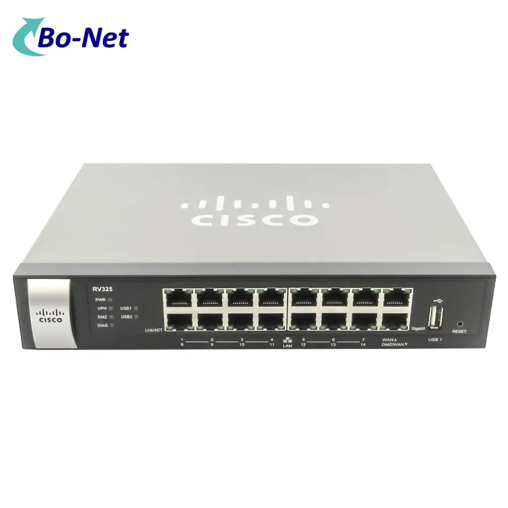RV325-K9-CN RV325 Gigabit Kép WAN VPN Router 14 Cổng Gigabit LAN VPN Tường Lửa Router