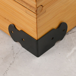 Corner Brace B-047 42x25mm Carbon Steel Antique Bronze <b>Silver</b> Yellow Black Sheet Metal <b>Bracket</b> For Box Protection - Product Image 4