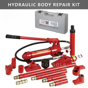 Cric hydraulique 10 tonnes pour réparation et redressage de bosses de voiture, équipement de réparation de carrosserie métallique avec tuyau et accessoires - Product Image 4