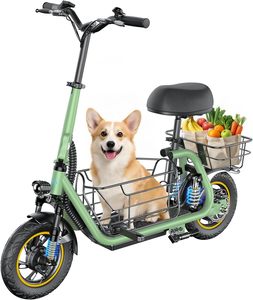 Trottinette <span class=keywords><strong>électrique</strong></span> Gyroor pour adultes avec siège, système de double suspension, <span class=keywords><strong>pliable</strong></span>, trottinette <span class=keywords><strong>électrique</strong></span> de ville avec écran LCD - Product Image 1