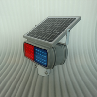 Feux de signalisation stroboscopiques à LED solaires Luminaires d'avertissement rouges et bleus