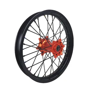 Motorcycle Complete Wheel Sets 7075 Aluminum Alloy Wheel Sets With Hubs For EXC SXF YZF CRF KXF