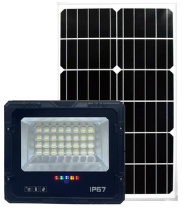 Reflector LED Solar de 100W 200W 300W 400W y 500W, Cuerpo de ABS, IP67 Impermeable, Lámpara de Jardín para Exteriores con Alta Clasificación IP - Product Image 1