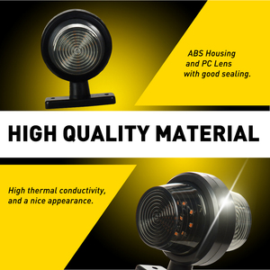 ไฟเลี้ยวข้างรถบรรทุก รถพ่วง 2 ดวง แบบ LED เลนส์รมดำ สีแดง/เหลืองอำพัน 12V 24V - Product Image 3
