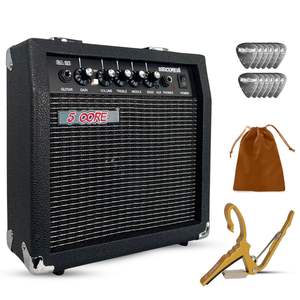 Amplificador de guitarra portátil mini de 5 núcleos y 20W con altavoz de 6.5 pulgadas y entrada auxiliar para práctica y grabación - Product Image 1