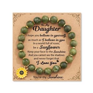 Pulseras inspiradoras de piedra natural con colgante de girasol de moda <span class=keywords><strong>para</strong></span> regalos de moda <span class=keywords><strong>para</strong></span> niñas y mujeres adolescentes - Product Image 6