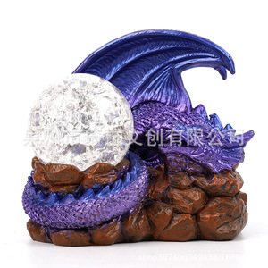 ที่วางลูกบอลคริสตัลรูปมังกร เรซินสังเคราะห์ ของตกแต่งบ้าน ของขวัญ - Product Image 1