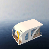 Maison flottante personnalisée en aluminium pour caravane marine, appartement flottant, bateau-maison sur l'eau, maison de loisirs avec moteur