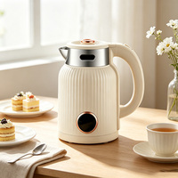 Bouilloire électrique portable en acier inoxydable de 1,8 L, 1500 W, arrêt automatique, base rotative à 360° pour usage domestique, hôtelier et en cuisine