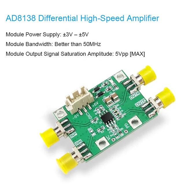 AD8138 Differential Amplifier Module Single-Ended to Differential, High-Speed ADC Driver for if Amplification