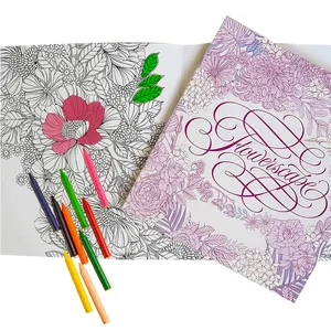 Personalizzato per bambini/bambini mandala con adesivi opachi stampa da colorare libro a colori