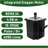 Moteur servo hybride intégré LEESN 86mm NEMA34 4.5N.m 18-70 VAC avec pilote intégré 3000RPM et encodeur 4096PPR pour CNC robuste